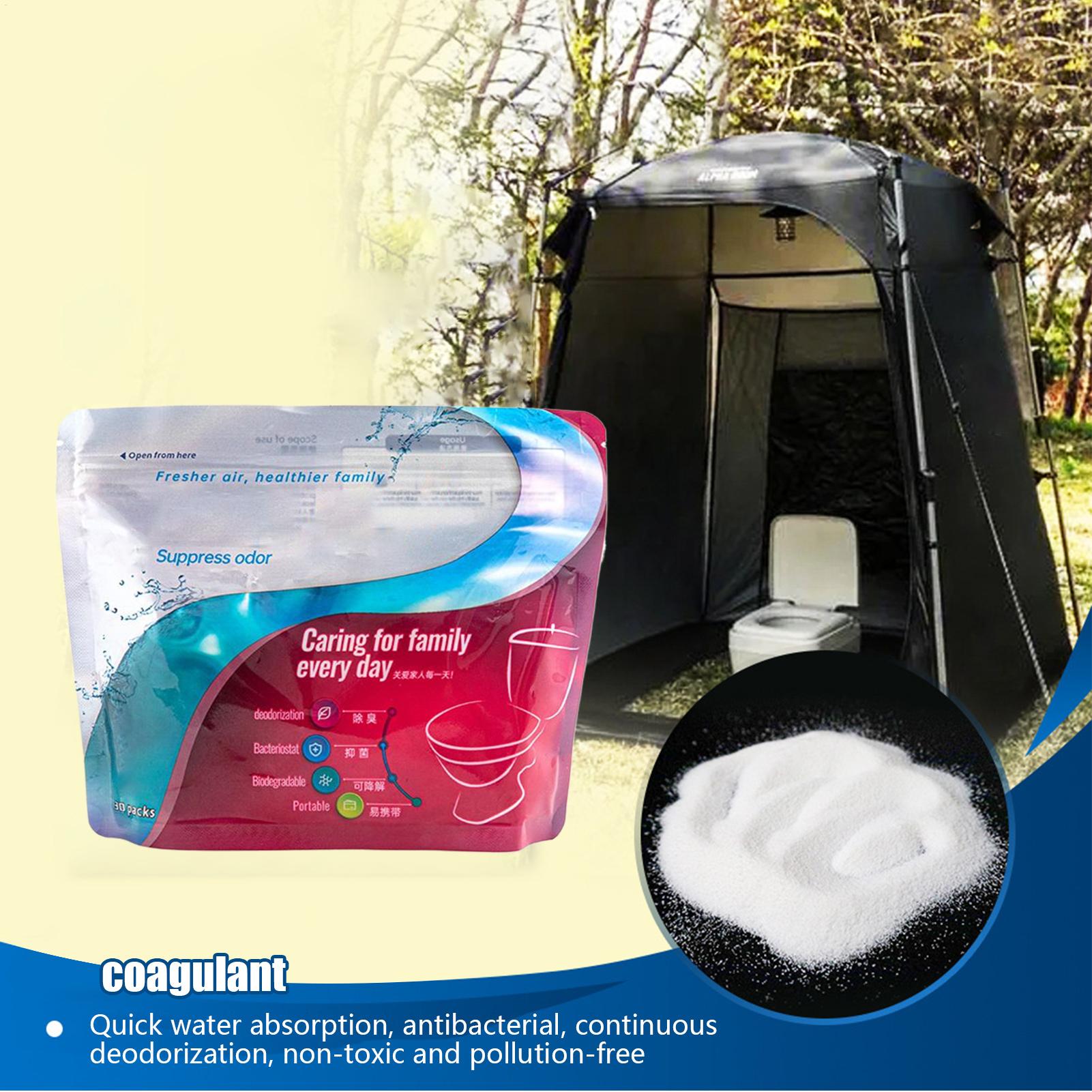 مسحوق ماص للمرحاض 30 قطعة، مزي - مراجعة Outdoor Hunting Toilet وسعره