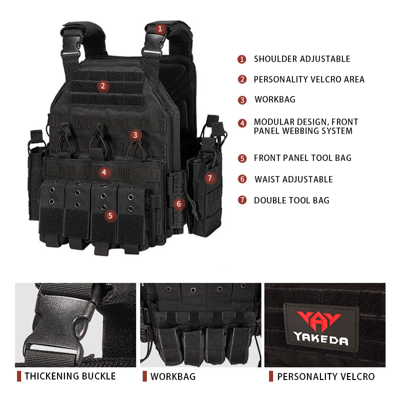 YKEDA 1000D النايلون لوحة النا - مراجعة Outdoor Hunting Vest وسعره