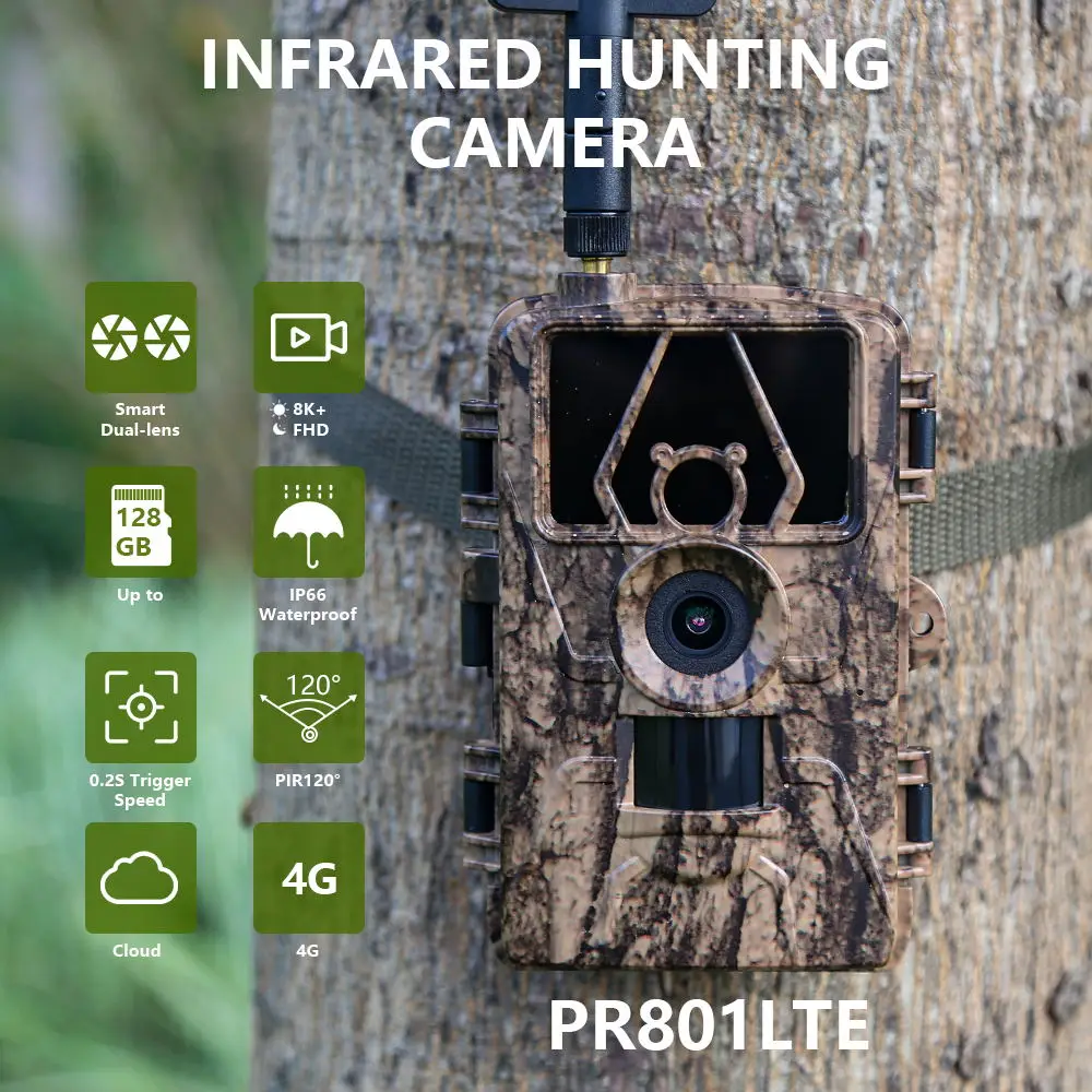 Pr801 4G شبكة مراقبة الصيد كام - مراجعة Outdoor Hunting House وسعره