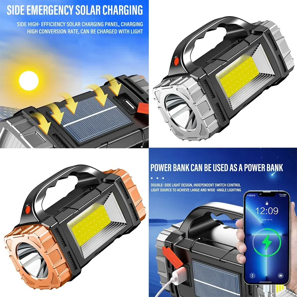 مصباح يدوي LED شمسي عالي الطاق - مراجعة Hunting Fishing Outdoor وسعره