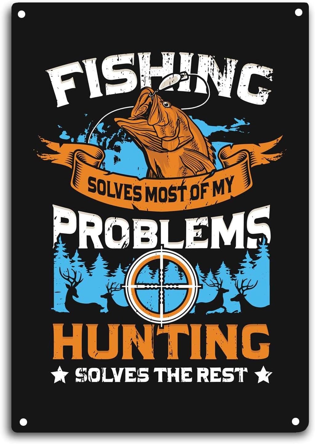 لافتات معدنية: صيد الأسماك يحل - مراجعة Outdoor Hunting House وسعره